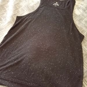 Ladies Active Tank Top size XL black with white dots